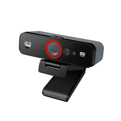 Adesso CyberTrack F1 1080P HD Fixed Focus USB Windows Hello Webcam, Ca