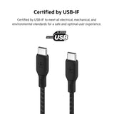 BOOSTCHARGE USB-C TO USB-C CABLE 100W  3M BLACK MULTI 6