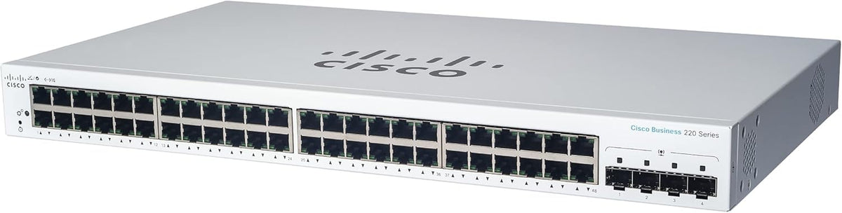 Cisco Business CBS220-48P-4X Smart Switch | 48 Port GE | PoE | 4x10G S