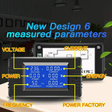 Ampèremètre Voltmètre AC Compteur d'énergie Écran LCD Numérique
