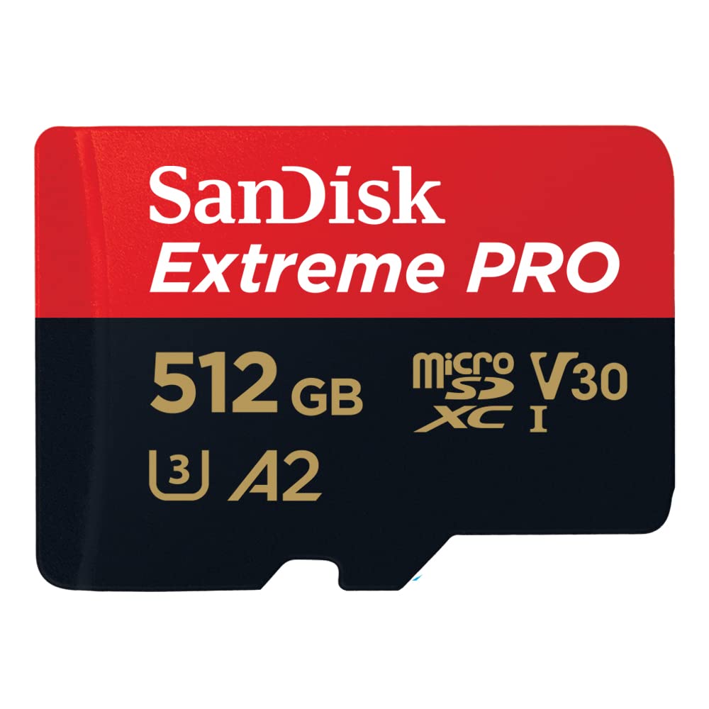Carte mémoire SanDisk Extreme PRO microSDXC UHS-I de 512 Go + adaptateur et lecteur