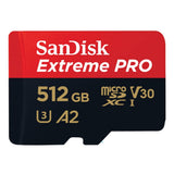 Carte mémoire SanDisk Extreme PRO microSDXC UHS-I de 512 Go + adaptateur et lecteur