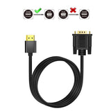 IOSSIOPPIA HDMI to VGA Cable Gold Plated hdmi to vga 1.8m Computer Con