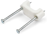 StarTech.com 100 Pack Cable Clips with Nails - Two Steel Nails - Reusa