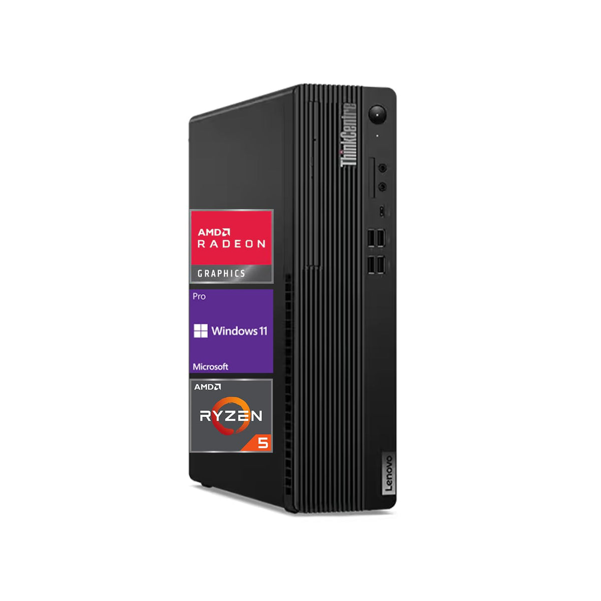 Ordinateur de bureau SFF professionnel Lenovo ThinkCentre, AMD Ryzen 5 Pro 4650G, AMD Ra