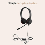 Micro-casque filaire Jabra Evolve 20 (édition 2025) - Micro-casque filaire double écouteur