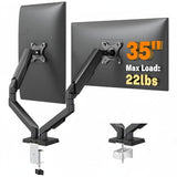 Dual Monitor Stand - Adjustable Dual Arm Mount for 17-35 Inch Screens