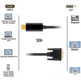 MMOBIEL USB-C to DVI Cable Adapter - Male USB-C to Male DVI-D Dual Lin