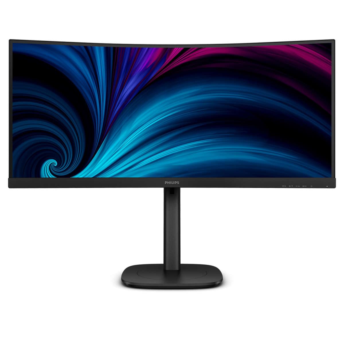 Philips 34B2U3600C - 34 Inch WQHD Curved Monitor, Height Adjustable, S