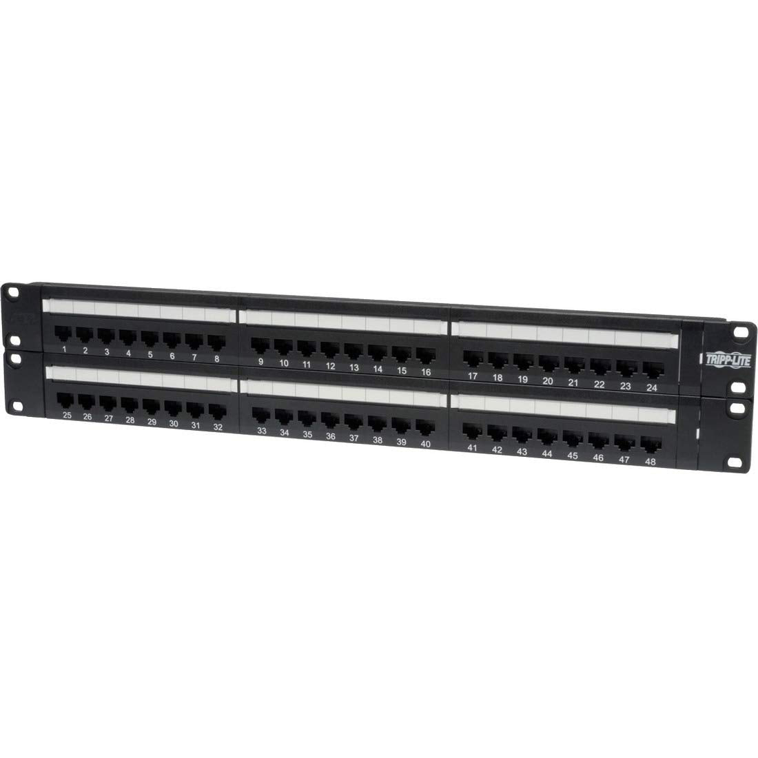 TRIPP LITE N252-048 Cat6 Patch Panel 568B - 48 Port, Black 48-Port (2U