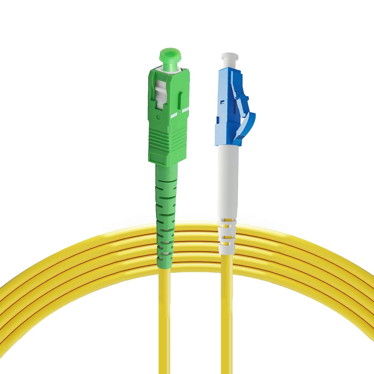 Câble de brassage fibre SC/APC à LC/UPC, simplex monomode SM