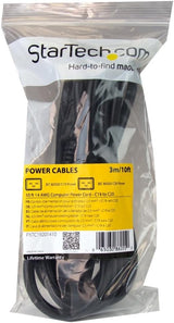 StarTech.com 10ft (3m) Heavy Duty Extension Cord, IEC 320 C19 To IEC 3