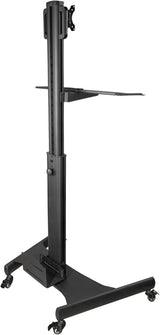 StarTech.com Mobile Workstation Cart with Monitor Mount, CPU/PC Holder