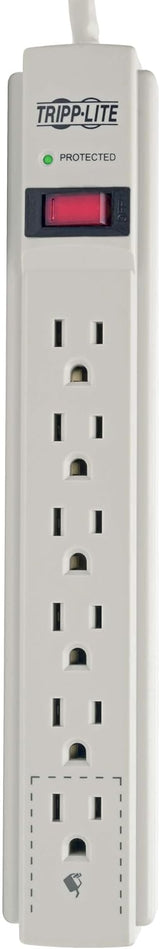 TLP604 Protect IT 6OUTLET Surge Strip 4FT-CORD 720J 2.5K-INSURANCE