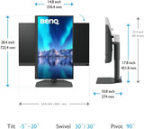 BenQ SW272Q 27-inch 2K 90W USB-C Photographer MacBook/Windows Compatib