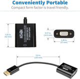 Tripp Lite DisplayPort to VGA Active Cable Adapter, DP 1.2, DP to HD15