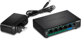 TRENDnet 5-Port Gigabit PoE+ Switch, 32W PoE Power Budget, 10Gbps Swit