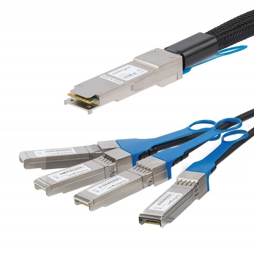 StarTech.com MSA Uncoded Compatible 1m 40G QSFP+ to 4X SFP+ Direct Att