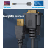 IOSSIOPPIA HDMI to VGA Cable Gold Plated hdmi to vga 1.8m Computer Con