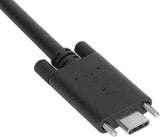 Câble USB-C mâle vers USB-C mâle Targus avec vis et attache USB-A, 1 m