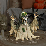 Halloween Animated Skeleton with Glowing LED Eyes