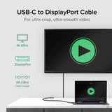 Câble USB-C vers DisplayPort Plugable Technologies 1,8 m, jusqu'à