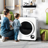 Sécheuse à linge compacte, Sécheuse de vêtements portatif 1300W avec 4 modes de séchage, cuve en acier inoxydable