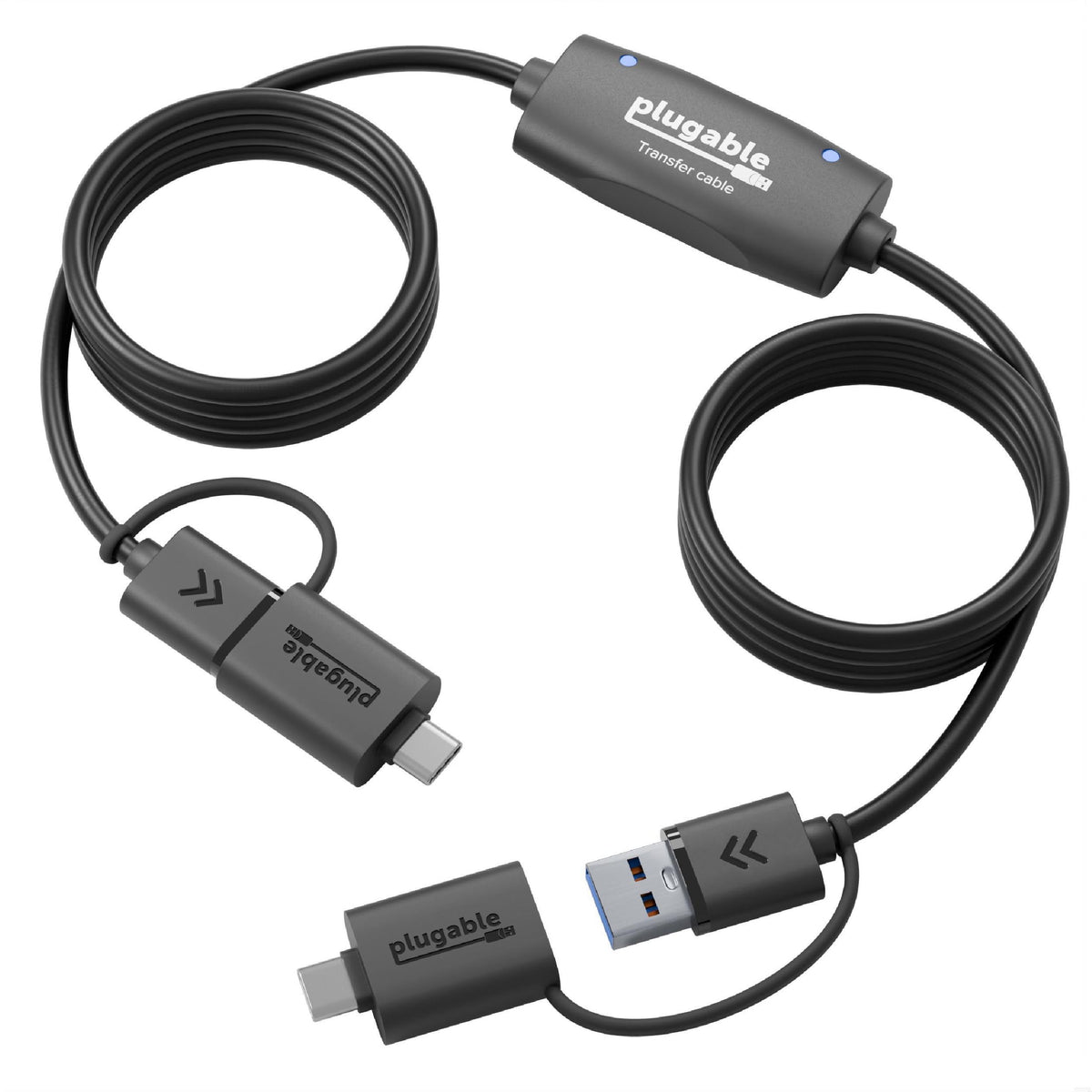 Câble de transfert de données USB Plugable Technologies PC à PC, Compatible avec