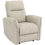 Power Recliner Chair, Dyed Fabric (Like Leathaire) Upholstered Recliner Chair with USB Ports, Footrest