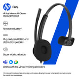HP Poly Mission 415 Casque USB filaire monaural Classic