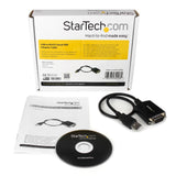StarTech.com 1 ft USB to RS232 Serial DB9 Adapter Cable with COM Reten