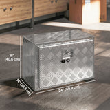 24 Inch Underbody Truck Tool Box, Storage Toolbox Chest Organizer with Lock and Keys