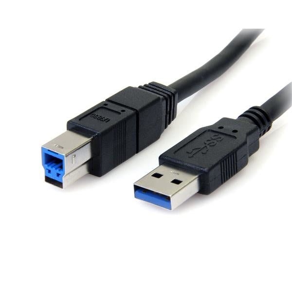 Câble SuperSpeed USB 3.0 noir StarTech.com 10 ft (5Gbps) A vers B - M/M