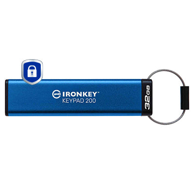 Kingston Technology IronKey 32GB Keypad 200, FIPS 140-3 Lvl 3 AES-256