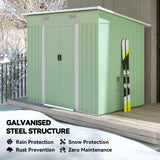 7'x 4' Metal Patio Storage Shed Garden Lockable Shed Tool Utility Storage Unit