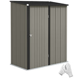 Remise de rangement extérieur 5' x 3', remise de jardin en acier avec porte verrouillable simple