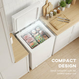 Mini Freezer, 3.5 Cu.Ft Chest Freezer with 5-Setting Adjustable Thermostat