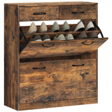 Rangement à chaussures étroit avec 2 tiroirs rabattables et tablettes réglables chaussure