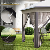 13' x 13' Pop Up Canopy Tent with Netting and Carry Bag