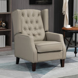 Fauteuil d'appoint en similicuir avec rembourrage épais pour le salon