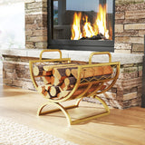 Firewood Rack Outdoor, Heavy Duty Log Holder with Handles for Indoor Outdoor Fireplace Storage