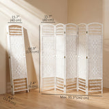 6 Panel Room Divider, 5.6 ft Tall Folding Privacy Screen