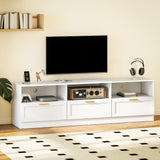 TV Stand with Storage, Modern Entertainment Center with 3 Cabinets and 3 Open Shelves, for TVs up to 85