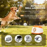 Automatic Dog Ball Launcher, Automatic Ball Launcher with 3 ETPU Balls, 26-79ft, for Medium and Large Dogs