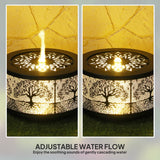 Outdoor Water Fountain with LED Lights, 10