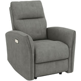 Power Recliner Chair, Dyed Fabric (Like Leathaire) Upholstered Recliner Chair with USB Ports, Footrest