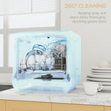 Countertop Dishwasher with Built-in 6L Water Tank, 5 Wash Programs