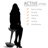 Backless Wobble Stool Chair, Standing Desk Chair, Adjustable Learning Stool for Office Desks