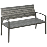 Rattan Wicker Loveseat Garden