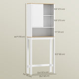 Over The Toilet Storage Cabinet, Bathroom Space Saver Cabinet with Adjustable Shelf